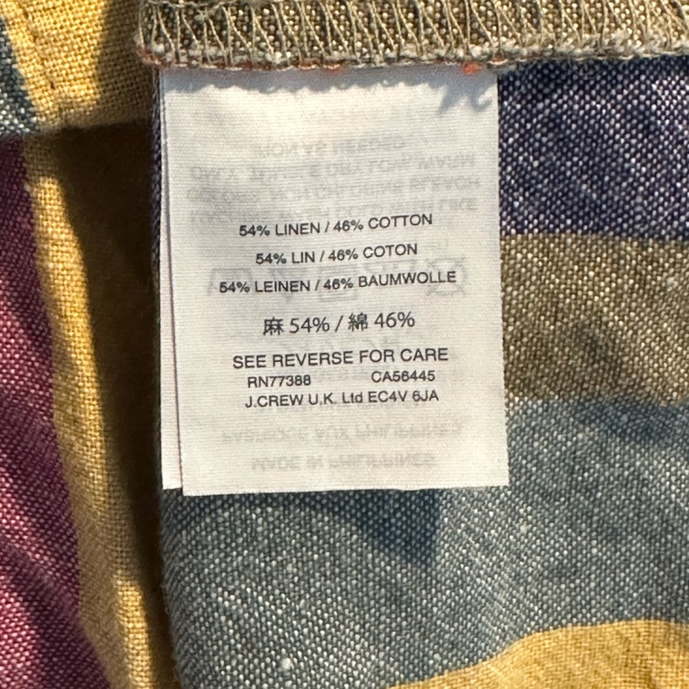 Madewell Multicolor Vertical Stripe Tie-Front Button Down Shirt - Picture 4 of 6